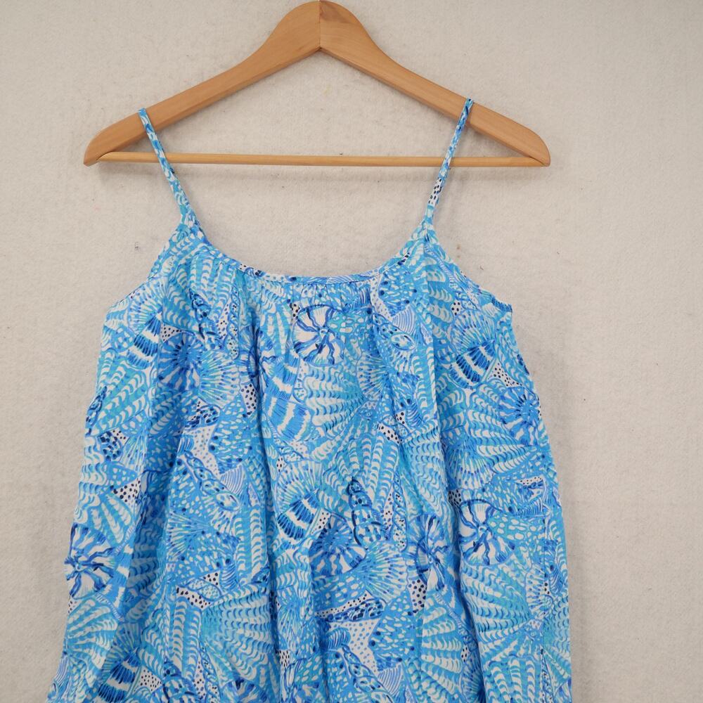 New Lilly Pulitzer Women's Small Jayden Linen Dress  Amalfi Blue by The Seashore - Picture 3 of 12